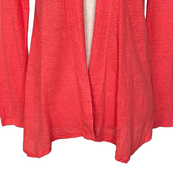 J. Jill Love Linen Coral Pink Open Front Linen Cardigan Women’s Size XS Petite - Picture 3 of 8